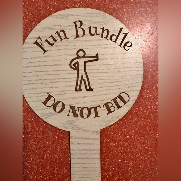 Customized Handmade Wood “Bundle No Bid” signs approx 9-11” tall - Picture 8 of 13